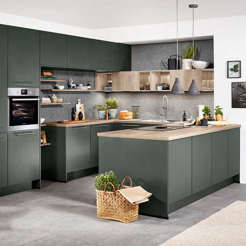 Cucina contemporanea - EASYTOUCH 964 - nobilia - in legno / a U / con impugnature