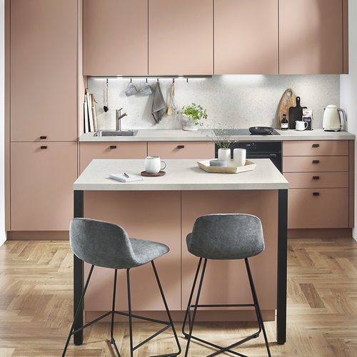 Cucina contemporanea - SENSO 492 - nobilia - in melaminico / a scomparsa / con impugnature