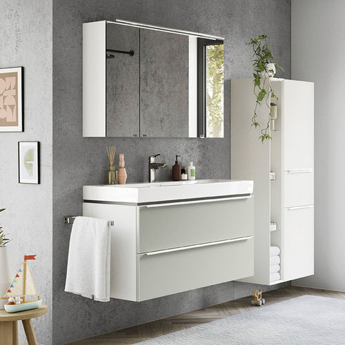 Mobile lavabo sospeso - SENSO 494 - nobilia - in melaminico / contemporaneo / senza ante