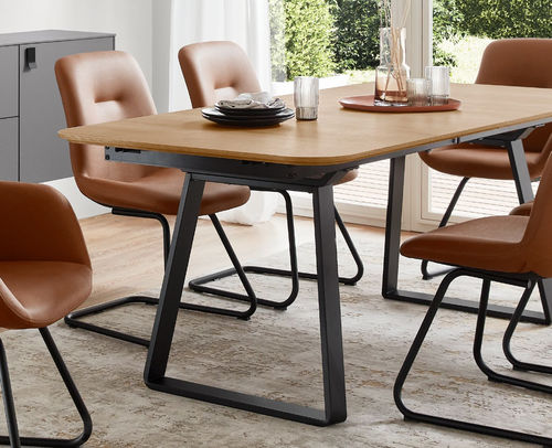 Sedia da pranzo contemporanea - Swing - nobilia - da interno / in velluto / in pelle