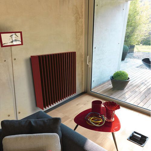 Radiatore elettrico - PRISMA V – PRISMA O - K8 Radiatori - contemporaneo / in metallo / rosso