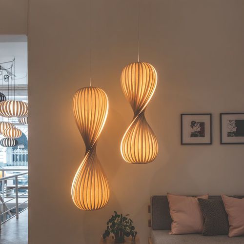 Lampada a sospensione - TR10 - Tom Rossau - in betulla / in plastica / contemporanea