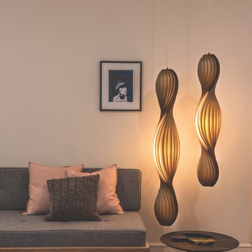 Lampada a sospensione - TR14 - Tom Rossau - in betulla / in plastica / contemporanea