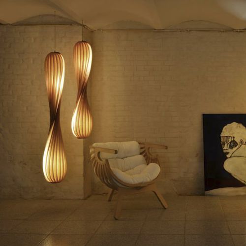 Lampada a sospensione - TR7 - Tom Rossau - in betulla / in plastica / contemporanea