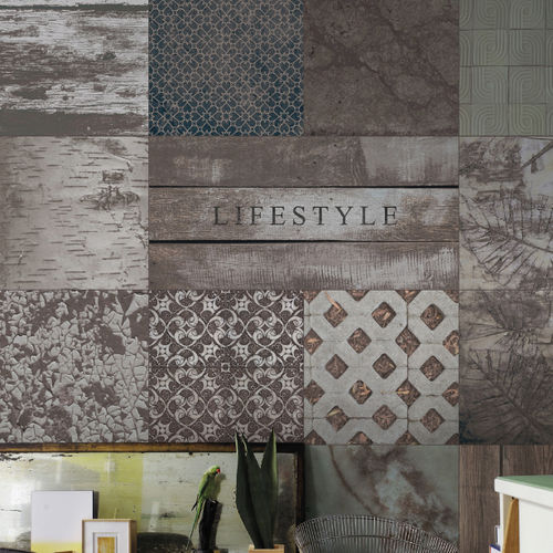 Carta da parati contemporanea - WORN TILES M9202 - WALLS REPUBLIC - vintage / in stile rustico / in tessuto