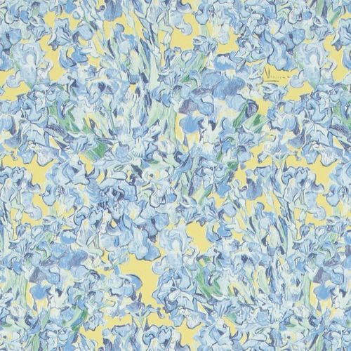 Carta da parati contemporanea - BLUE IRIS FLOWERS R2792 - WALLS REPUBLIC - in tessuto / con motivi floreali / con motivo stampato