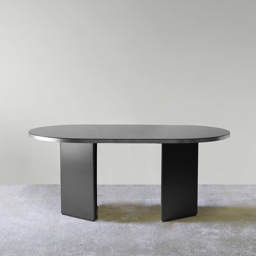 Tavolo contemporaneo - BRANDY - L - ENO STUDIO - in MDF / in metallo / in vetro