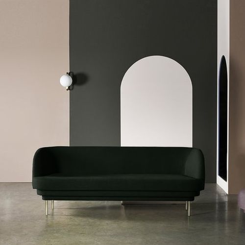 Divano contemporaneo - CORNICE - ENO STUDIO - in velluto / colore personalizzabile / 3 posti