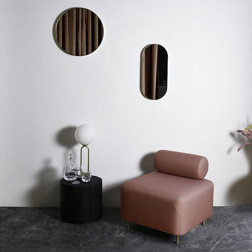Pouf contemporaneo - BOVARI - OTTOMAN - ENO STUDIO - in velluto / quadrato / marrone