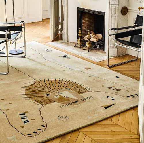 Tappeto contemporaneo - LION  - TOULEMONDE BOCHART - con animali / in lana / rettangolare