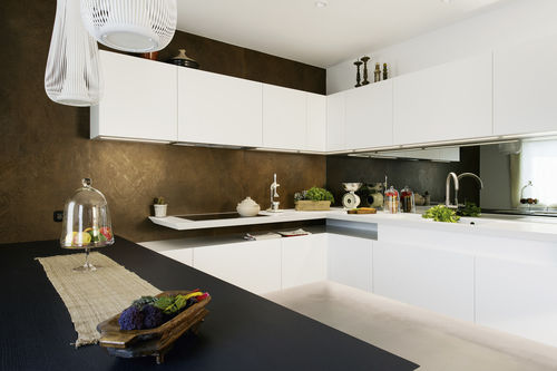Cucina contemporanea - 201409 - TM Italia - in rovere / in legno laccato / in Corian®