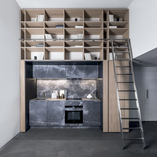 Cucina contemporanea - 20150103 - TM Italia - in legno / in pietra / a scomparsa