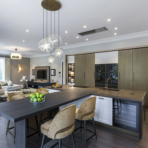 Cucina contemporanea - D90 - TM Italia - in legno / in pietra / con isola