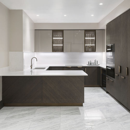 Cucina contemporanea - D90 - TM Italia - in legno / in vetro / in quarzo
