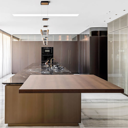 Cucina contemporanea - 202211 - TM Italia - in legno / in vetro / in granito