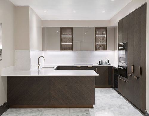 Cucina contemporanea - 20181102 - TM Italia - in legno / in vetro laccato / in quarzo
