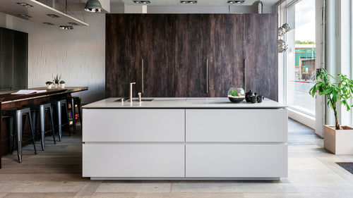 Cucina contemporanea - 201705 - TM Italia - in legno / in acciaio inossidabile / in laminato