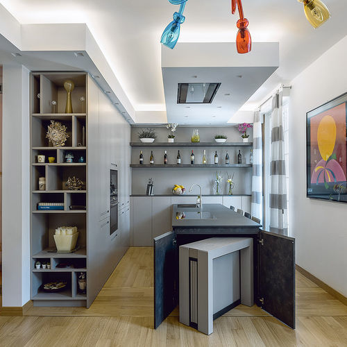 Cucina contemporanea - 20160301 - TM Italia - in pietra / modulare / con penisola