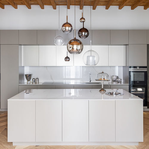 Cucina in gres - G180, K6, D90 - TM Italia - contemporanea / in legno / in vetro