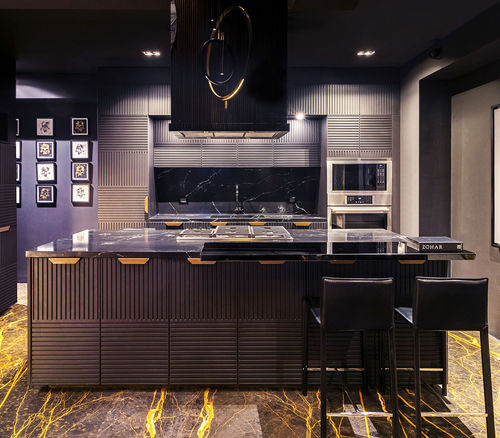 Cucina contemporanea - MIUCCIA - TM Italia - in pietra naturale / con isola / con penisola