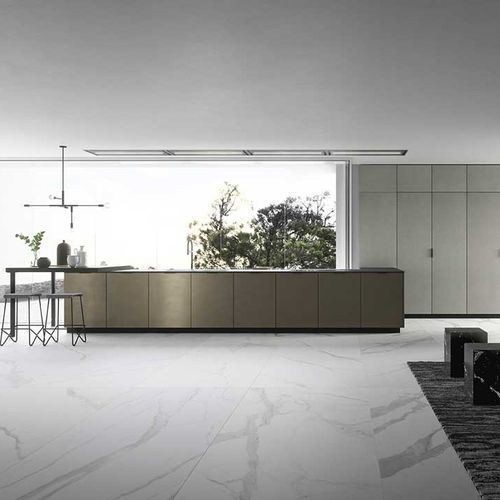 Cucina contemporanea - VESTIMI - DIBIESSE - in vetro / impiallacciata in legno / in rovere