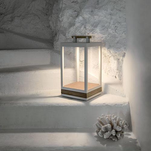Lampada da tavolo - Carré - Ethimo - in metallo / in teak / contemporanea