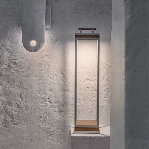 Lampada da pavimento - Carré - Ethimo - in metallo / in teak / in PVC