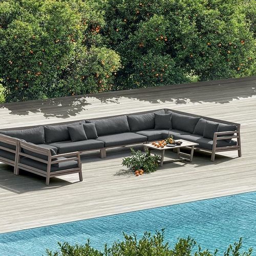 Divano modulare - Costes - Ethimo - d'angolo / contemporaneo / da giardino