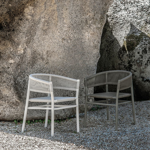 Sedia da pranzo contemporanea - Kilt - Ethimo - da esterno / da interno / in corda