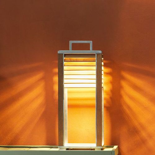 Lampada da tavolo - Ginger - Ethimo - in alluminio / in teak / contemporanea