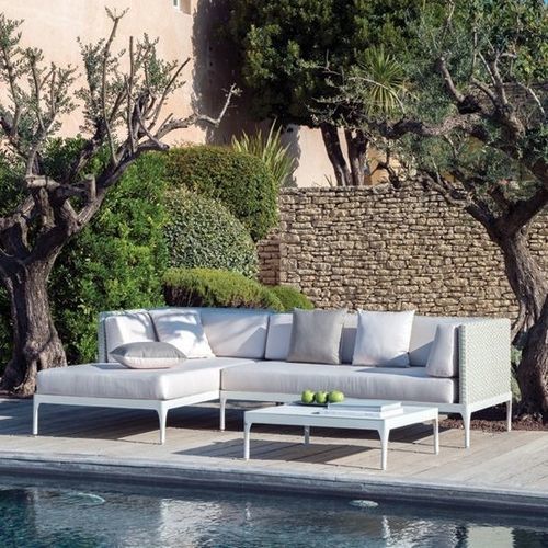 Divano modulare - Infinity - Ethimo - d'angolo / contemporaneo / da giardino