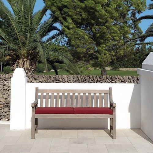 Panca da giardino contemporanea - Notting Hill - Ethimo - in teak / in mogano / con schienale