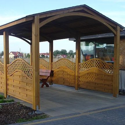Tettoia per posto-auto in legno - ALASKA  - EcoCurves