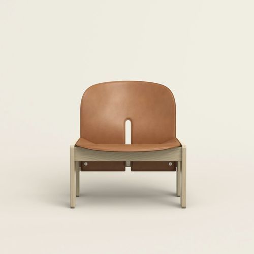Poltrona contemporanea - SCARPA 925 - karakter - in pelle / in legno massiccio / in frassino