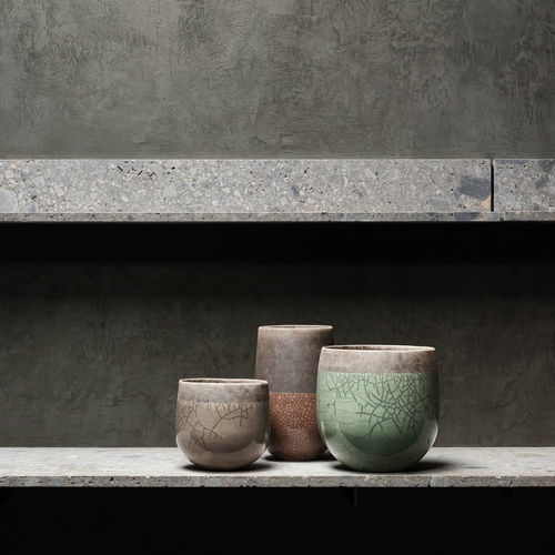 Vaso contemporaneo - MINSK - DOMANI - bianco / nero / verde