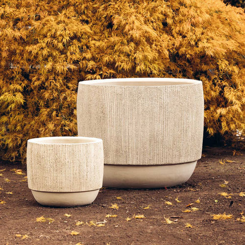 Vaso da giardino in terracotta - MOYA - DOMANI - da terra / cilindrico / da esterno