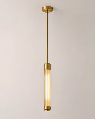 Lampada a sospensione - KEMBLEFORD DROP SMALL - TEKNA - in ottone / in vetro smerigliato / vintage