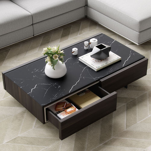 Tavolino basso contemporaneo - FLETCHER - MODLOFT - in rovere / in MDF / impiallacciato in legno