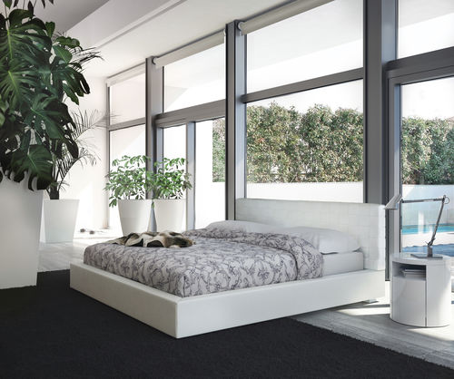 Letto matrimoniale - MADISON - CAL KING - MODLOFT - contemporaneo / con testiera imbottita / in pelle