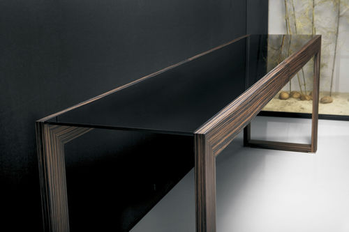 Consolle contemporanea - HANOVER 102IN - MODLOFT - in legno / in vetro / rettangolare