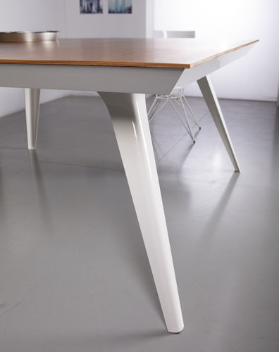Tavolo da pranzo contemporaneo - MILTON  - MODLOFT - in legno / in metallo / rettangolare