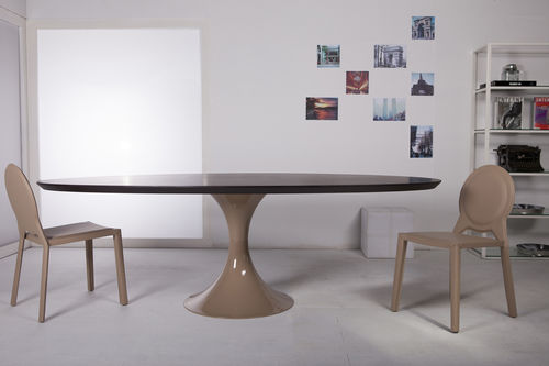 Tavolo contemporaneo - SALISBURY 87IN - MODLOFT - in legno / in legno laccato / ovale