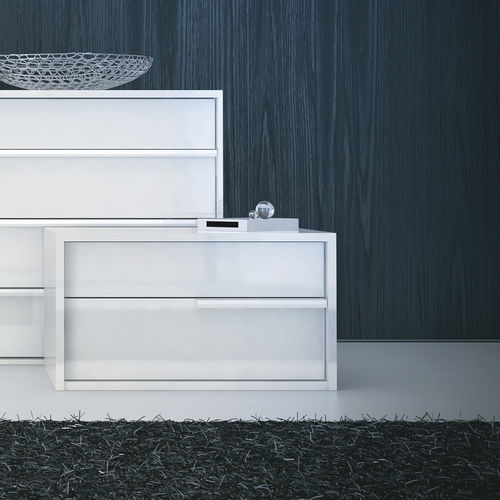 Comodino contemporaneo - JANE - MODLOFT - in legno laccato / in wengé / rettangolare