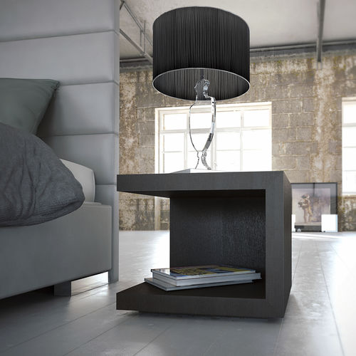 Comodino contemporaneo - LUDLOW - MODLOFT - in legno / rettangolare / per uso residenziale