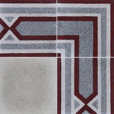 Fregio in terrazzo - GÉOMÉTRIQUE  - couleurs et matières - a muro / a pavimento