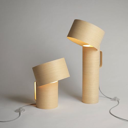 Lampada da tavolo - CALA - Wep light - impiallacciata in legno / design originale / con cavo