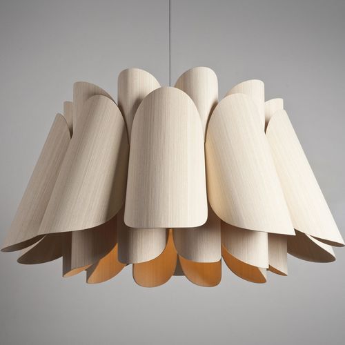 Lampada a sospensione - FEDERICA - Wep light - impiallacciata in legno / design originale / con cavo