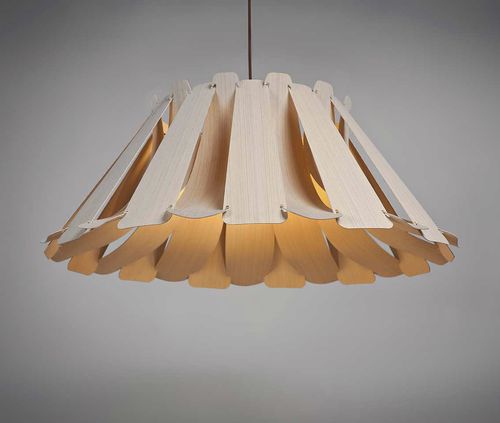 Lampada a sospensione - MILA - Wep light - impiallacciata in legno / design originale / con cavo