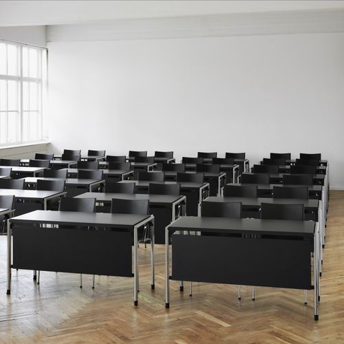 Tavolo contemporaneo - 6 SERIES - Engelbrechts - in alluminio / con supporto in metallo / rettangolare