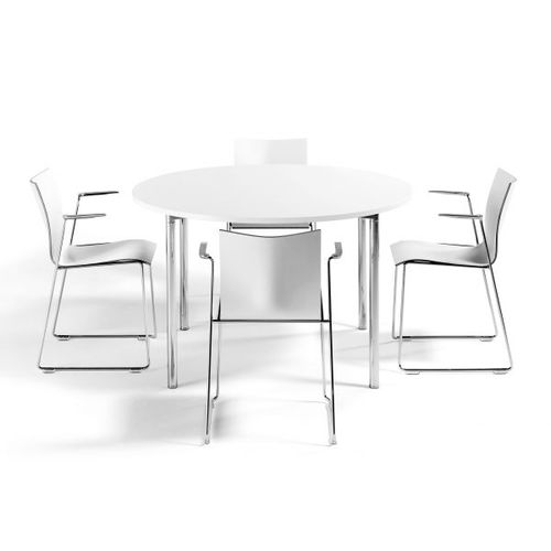 Tavolo contemporaneo - 1242 - Engelbrechts - in alluminio / con supporto in alluminio / ellittico